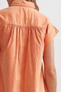 Orange Sherbet Denim Dress