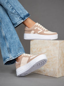 Taupe Star Sneakers