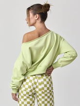Load image into Gallery viewer, Lime Off Shoulder Sweatshirt
