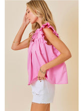 Load image into Gallery viewer, Candy Pink Ruffle Top
