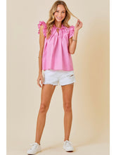 Load image into Gallery viewer, Candy Pink Ruffle Top
