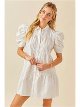 Load image into Gallery viewer, White Poplin Button Down Dress
