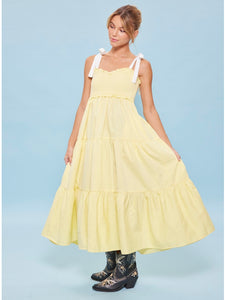 Lemonade Tie Shoulder Maxi Dress