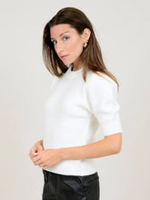 Load image into Gallery viewer, Winter White Camille Puff Sleeve Top
