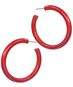 Red Metallic 45MM Hoops