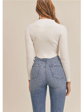 Load image into Gallery viewer, Cream Ribbed Knit Sweater Top
