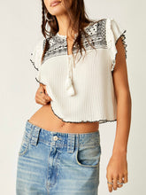 Load image into Gallery viewer, Free People Ivory Combo Sarafina Top
