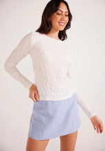 Load image into Gallery viewer, MinkPink White Elise Mesh Top
