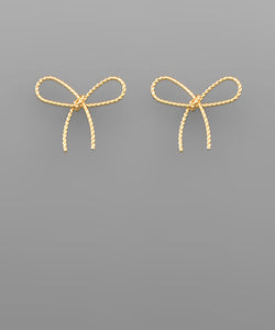 Gold Wire Ribbon Earrings
