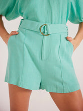 Load image into Gallery viewer, MinkPink Mint Lois Belted Shorts
