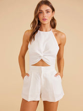 Load image into Gallery viewer, MinkPink White Rhea Halter Top
