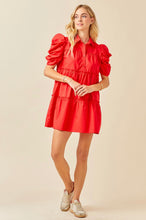 Load image into Gallery viewer, Red Button Down Shirt Dress
