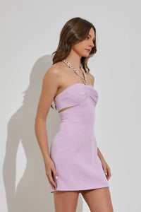 Lavender Chain Neck Dress