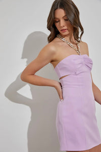 Lavender Chain Neck Dress