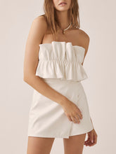 Load image into Gallery viewer, Cream Faux Leather Romper
