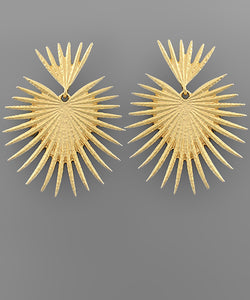 Matte Gold Starburst Earrings