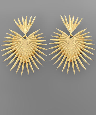 Matte Gold Starburst Earrings