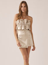 Load image into Gallery viewer, Champagne Gold Ruffle Romper
