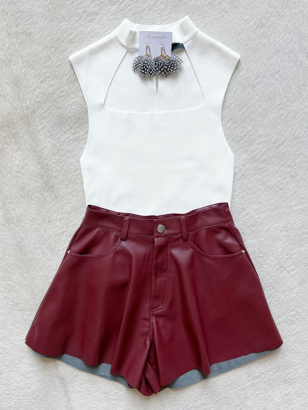 Scarlet Faux Leather Shorts