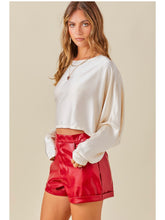 Load image into Gallery viewer, Champagne Satin Dolman Sleeve Top
