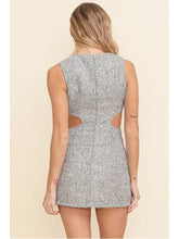 Load image into Gallery viewer, Silver Metallic Tweed Dress
