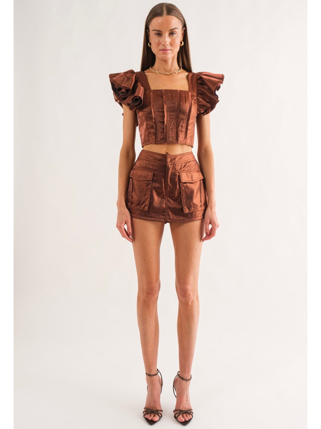 Brown Hailey Utility Skort