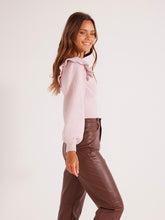 Load image into Gallery viewer, MinkPink Lilac Adele Ruffle Sweater
