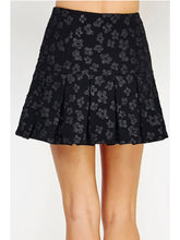 Load image into Gallery viewer, Black Floral Jacquard Skirt

