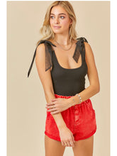 Load image into Gallery viewer, Black Tie Shoulder Bodysuit
