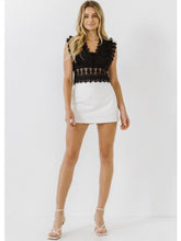 Load image into Gallery viewer, Black Lace Trim Top
