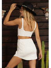Load image into Gallery viewer, White Denim Cut Out Dress
