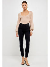 Load image into Gallery viewer, Beige Sweetheart Knit Top
