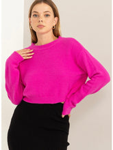Load image into Gallery viewer, Fuchsia Cropped Sweater
