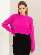 Load image into Gallery viewer, Fuchsia Cropped Sweater
