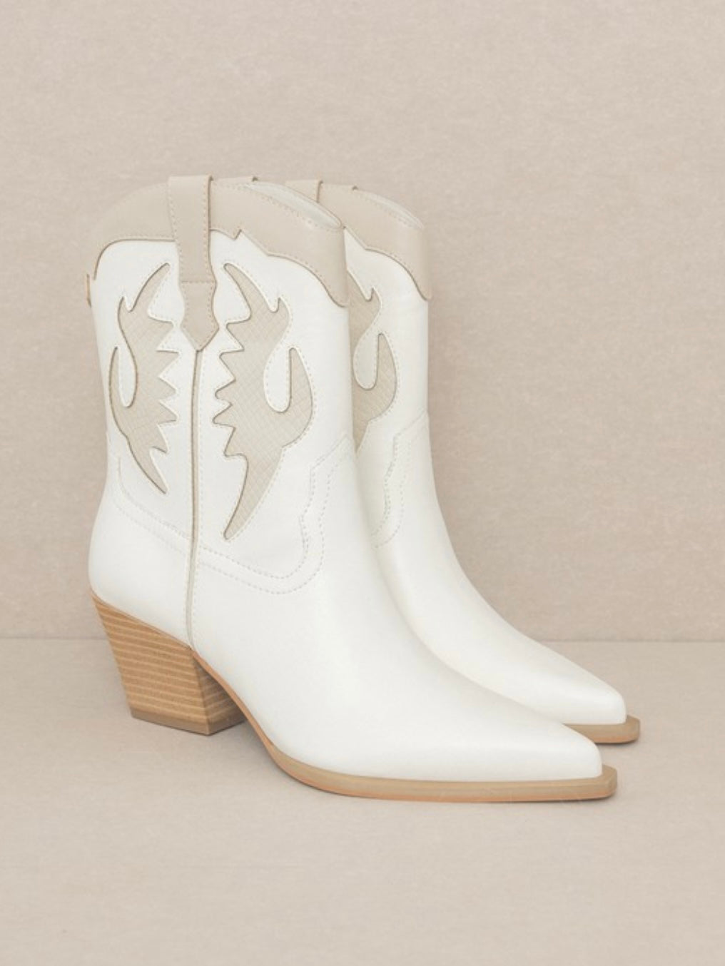 White Houston Western Boots
