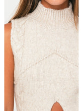 Load image into Gallery viewer, Oatmeal Cutout Sleeveless Sweater
