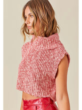 Load image into Gallery viewer, Red Multi Cropped Sweater Top
