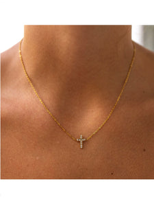 ALCO Gold Boca Cross Necklace