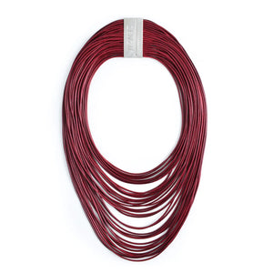 Ruby Multi Strand Collar Necklace