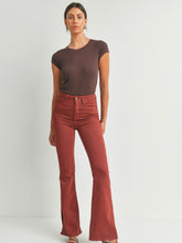 Load image into Gallery viewer, Brick High Rise Slit Flare Denim
