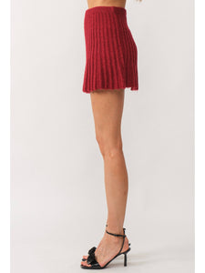 Crimson Gabrielle Mini Skirt