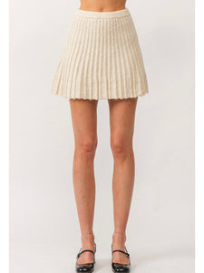 Cream Gabrielle Mini Skirt