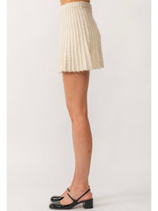Cream Gabrielle Mini Skirt