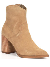 Load image into Gallery viewer, Steve Madden Cate Sand Suede Booties
