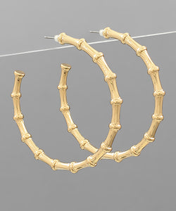 Gold 65MM Bamboo Hoops