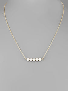 Gold 5 Pearl Necklace