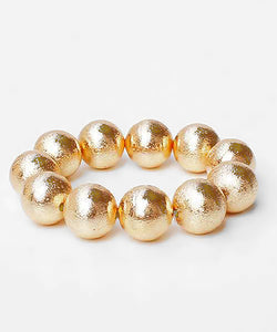 Gold 20MM Bead Ball Bracelet