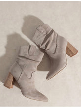 Load image into Gallery viewer, Taupe Suede Western Bootie
