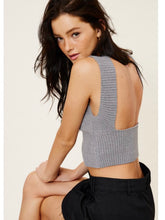 Load image into Gallery viewer, Grey Open Back Sleeveless Sweater
