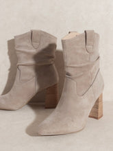 Load image into Gallery viewer, Taupe Suede Western Bootie
